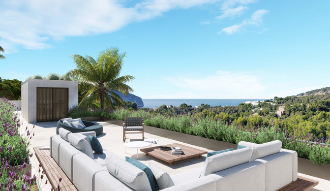 Sea view plot with project and license - Camp de Mar