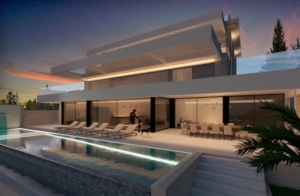 Spectacular new build frontline villa with direct sea access in Camp de Mar