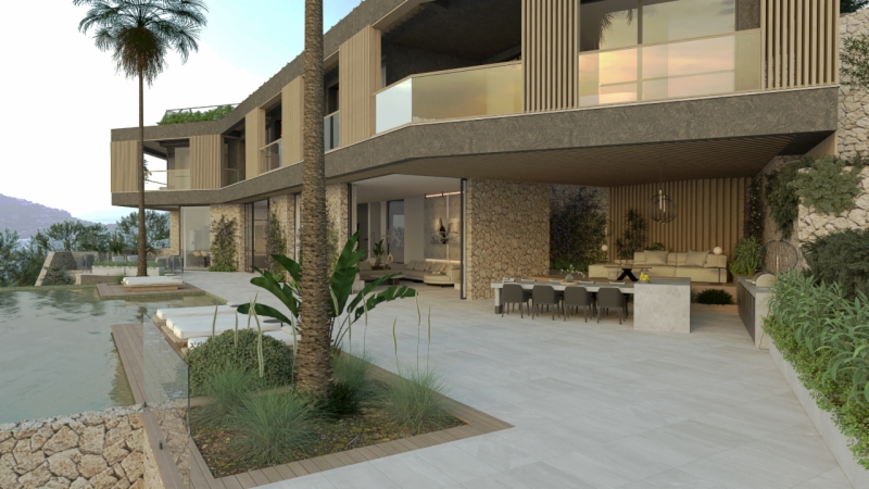 Plot with license for a superlative new build villa in Montport - Puerto Andratx